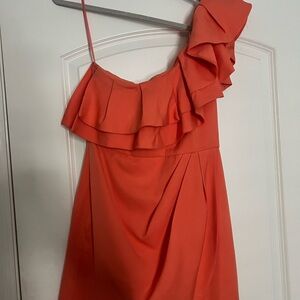 DO+BE One Shoulder Dress in Coral